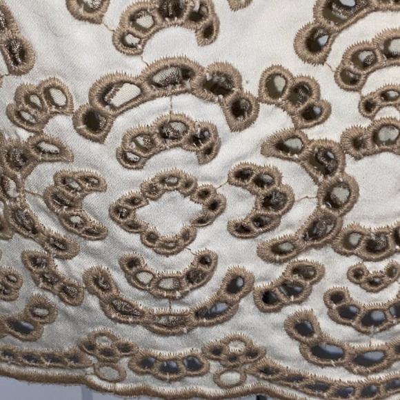 Hale Bob Embroidered lace & beaded detail Cream Sleeveless Dress - Picture 4 of 8